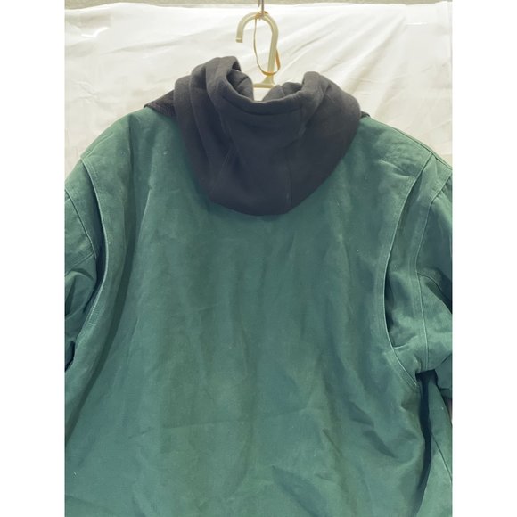 Cabelas Outdoor Gear Canvas Zip Up Insulated Work Jacket Coat size L thermal swe - Picture 13 of 16